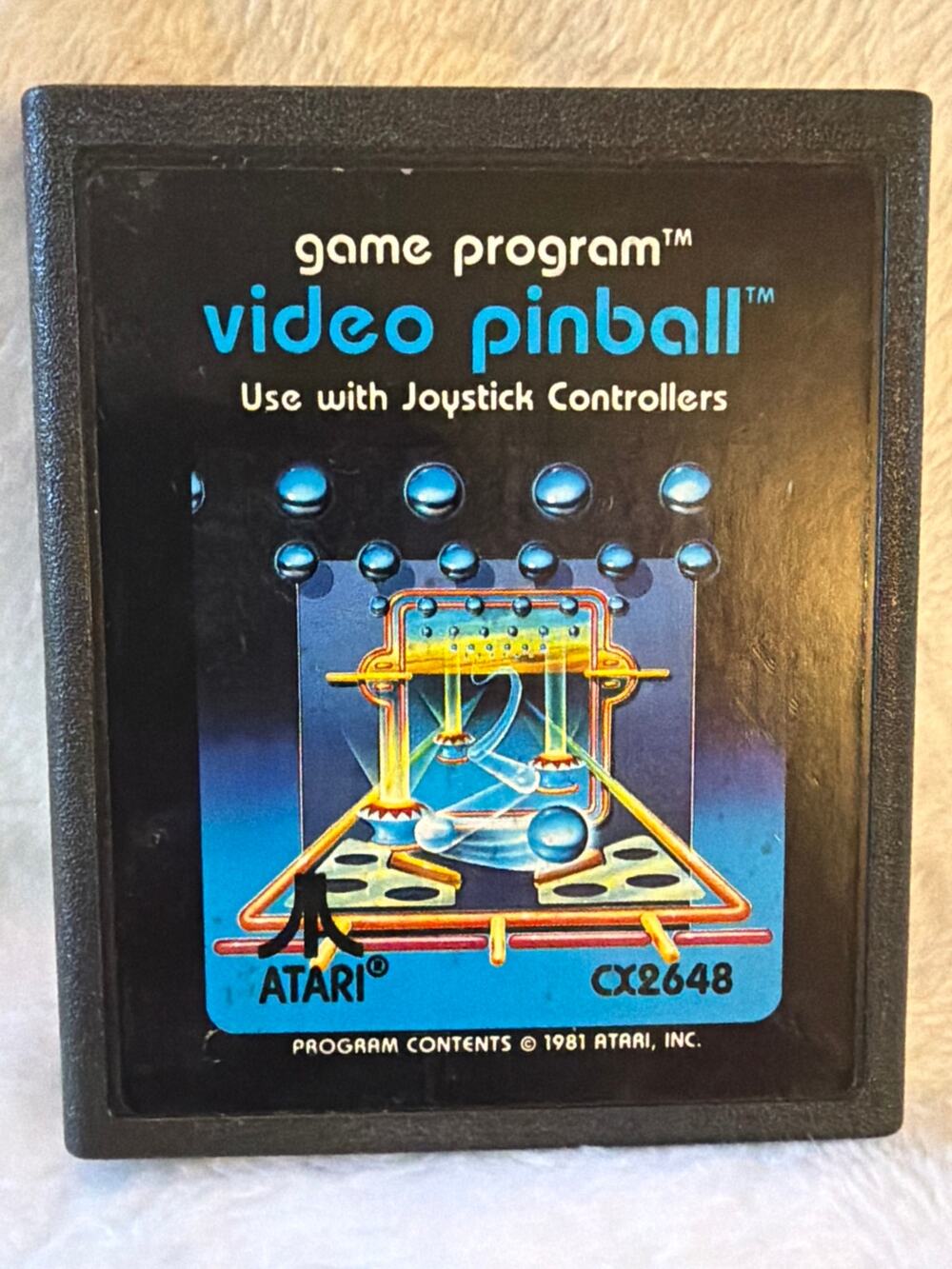 Vintage 1981 Video Pinball Atari 2600 Video Game Cartridge CX2648
